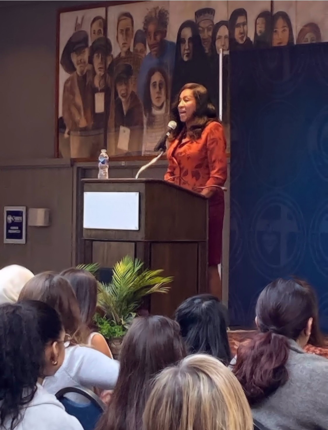 Dr. Chioma Ugochukwu speaking at the Cabrini University Iadarola Center